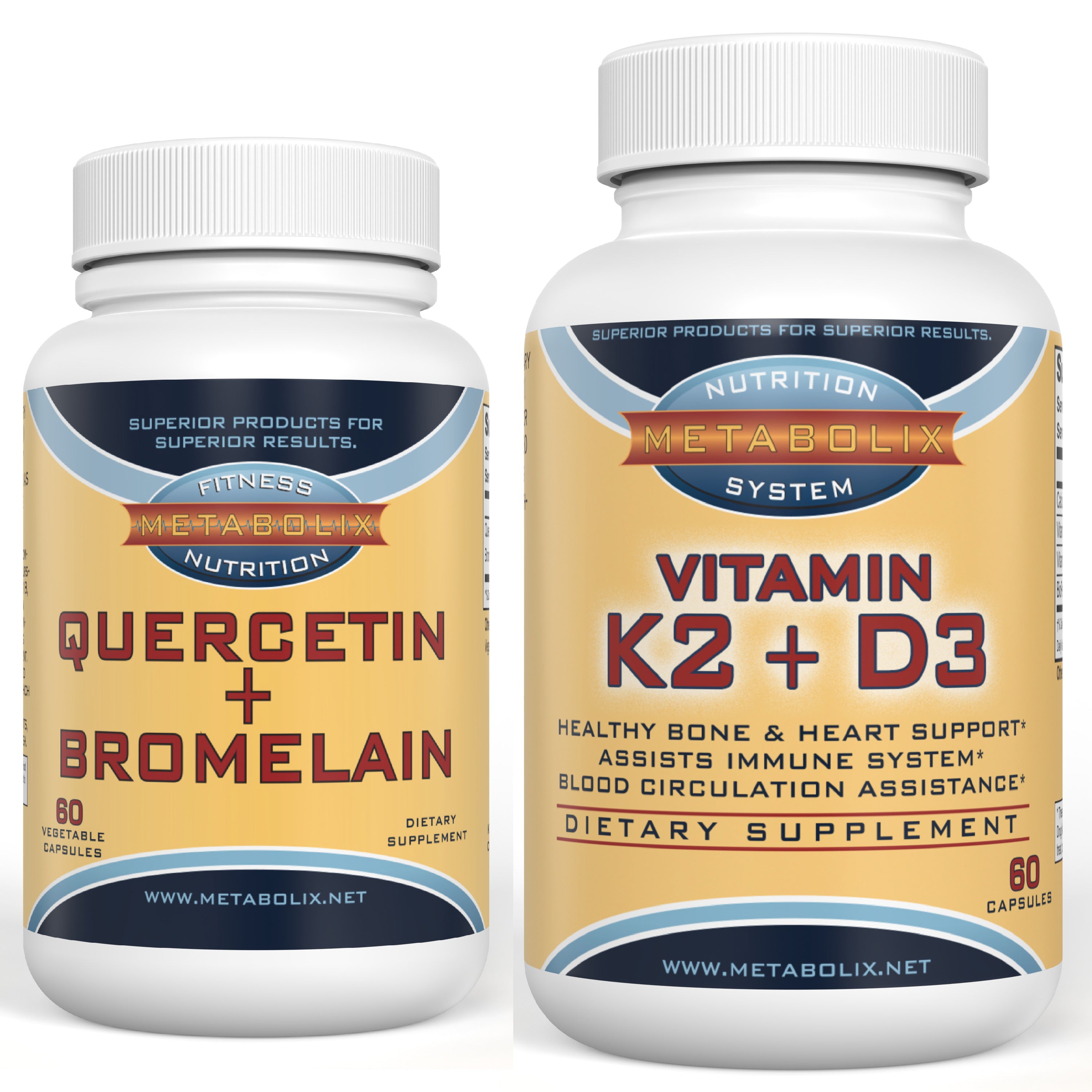 K2 + D3 and Quercetin + Bromelain Bundle